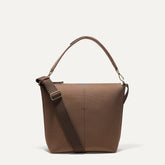 The Mini Zip Bucket in Rich Cocoa shown from the front. | PLP