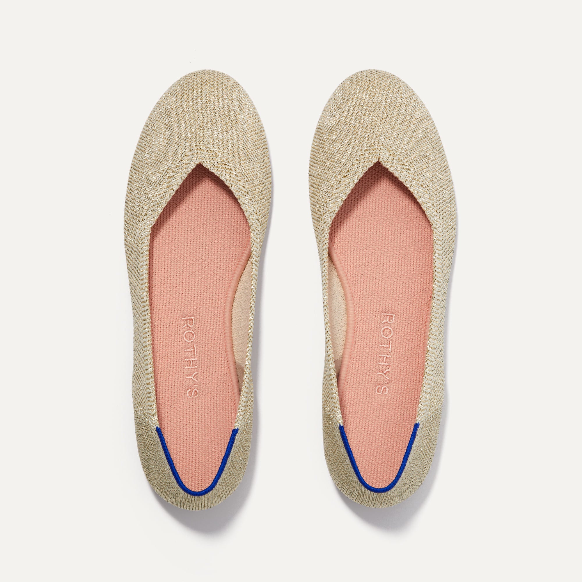 The Flat in Light Gold Metallic shown from the top. 