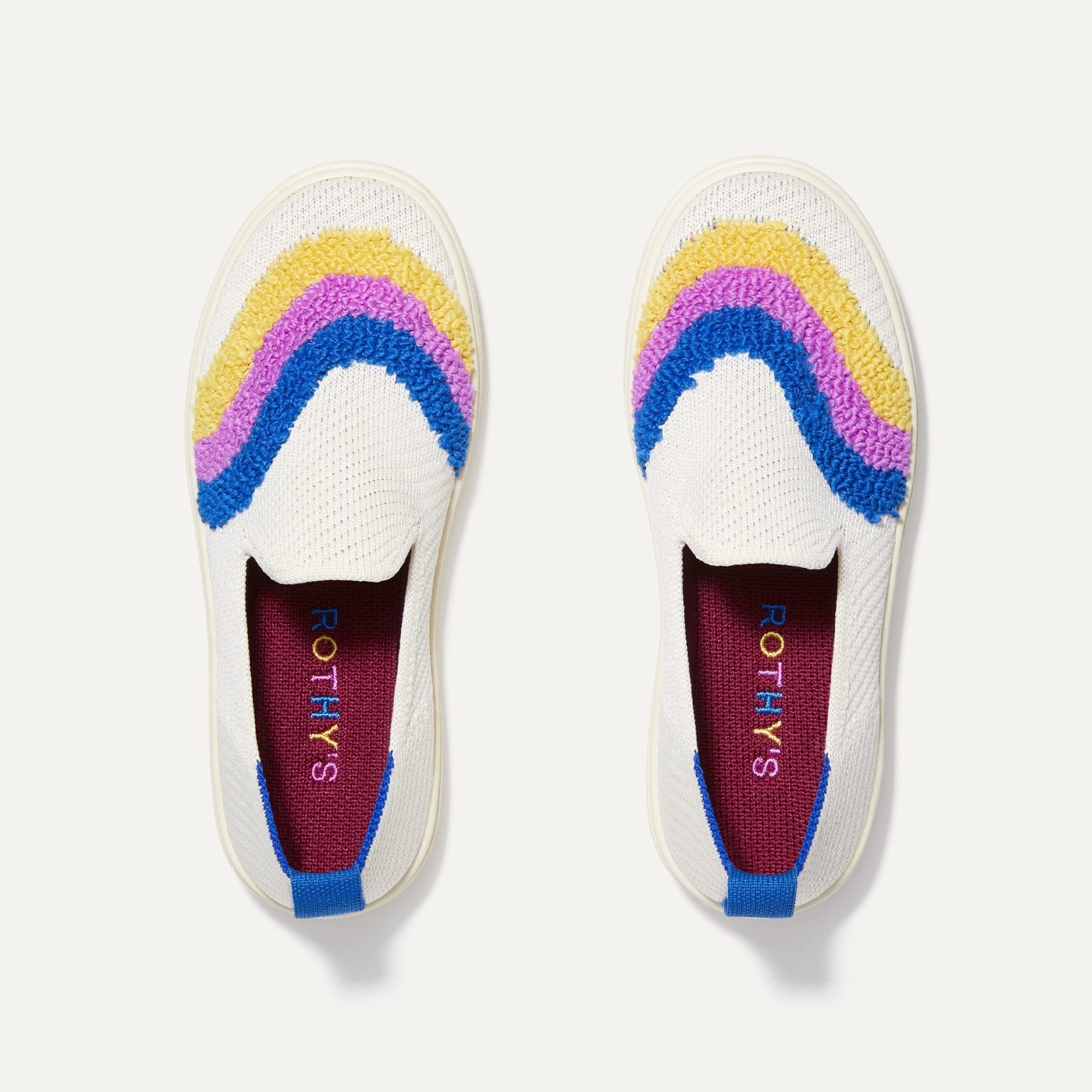 The Kids Sneaker in Terry Swirl shown from the top. 