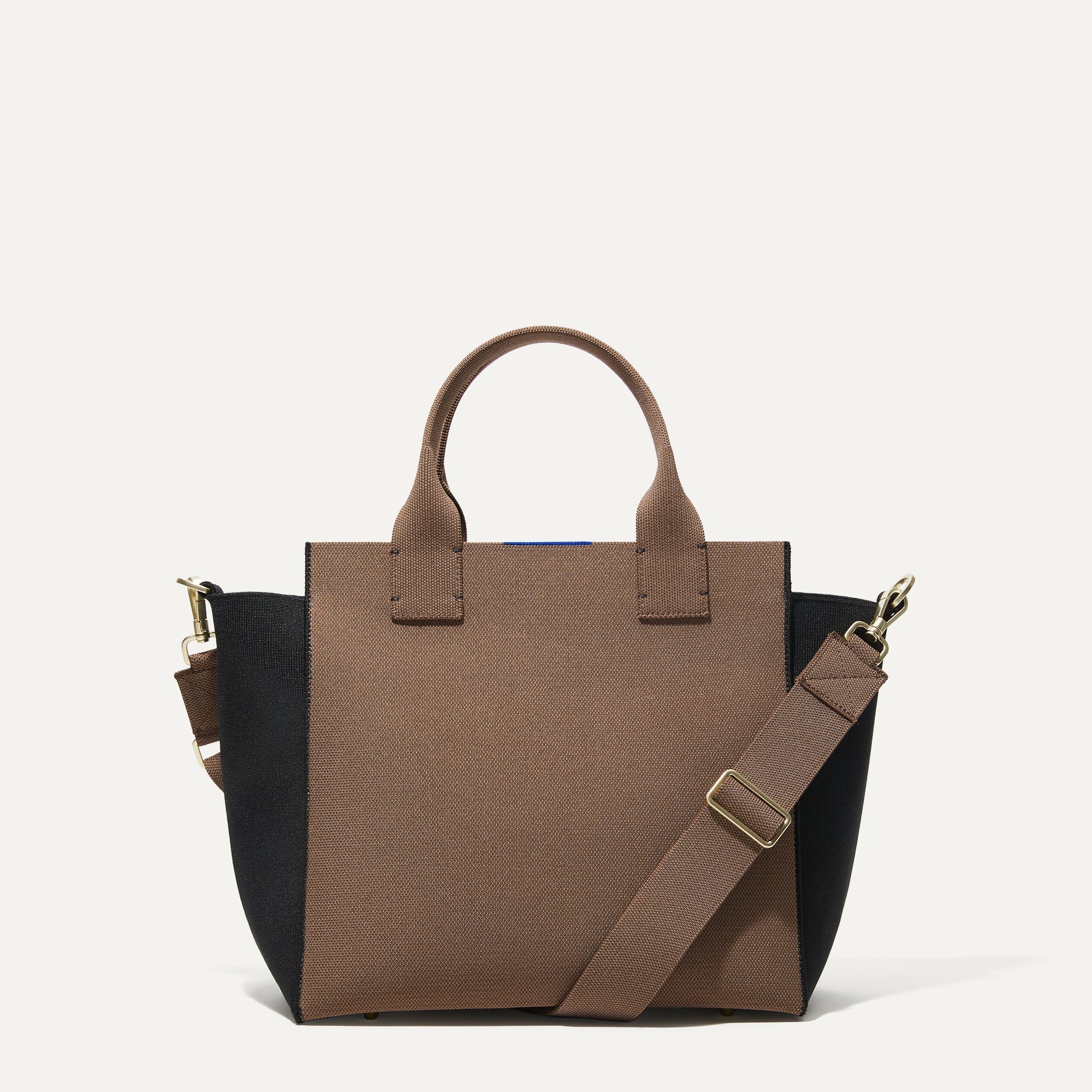 PLP |The Handbag in Black Cocoa shown from the front.