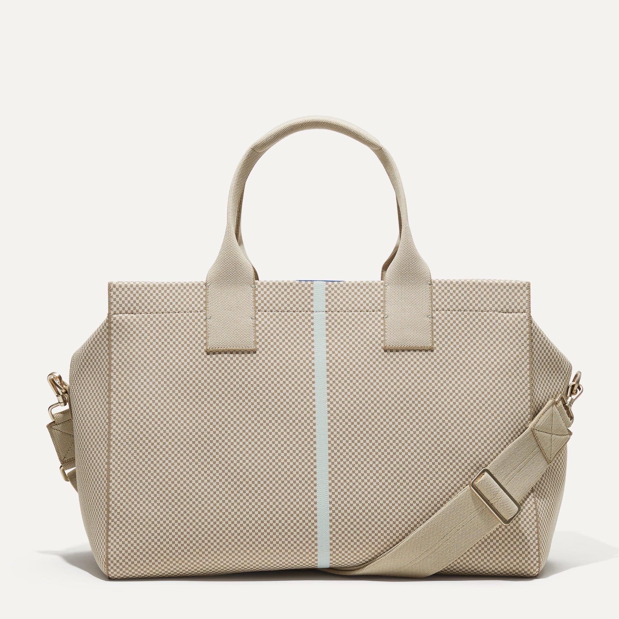 PLP |The Overnighter in Coastal Mini Check shown from the front.