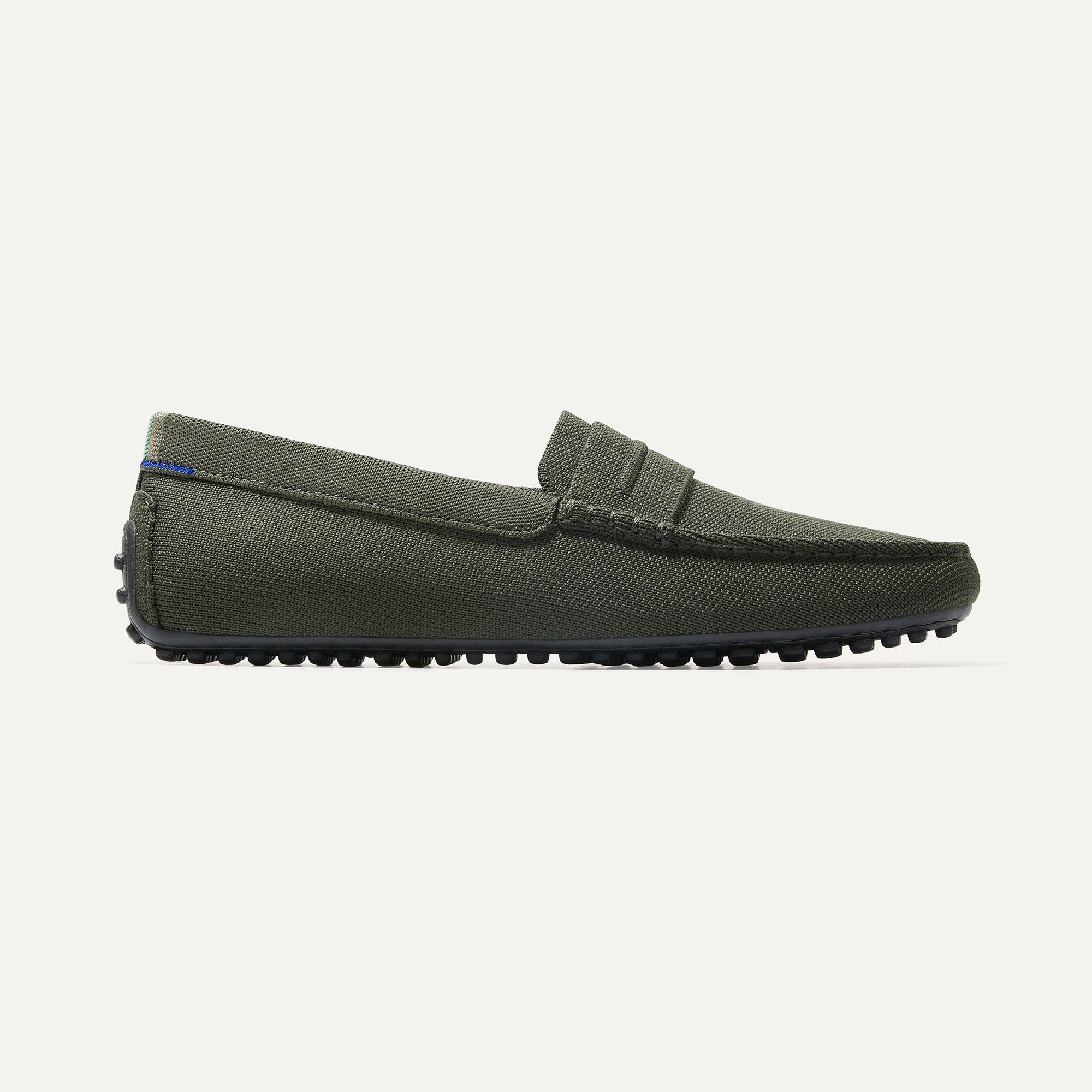   The Driving Loafer in Fairway shown from the side. 