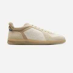 The RS01 Sneaker in Chalk shown from the side. 