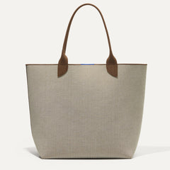 PLP |The Lightweight Tote in Coffee Brown shown from the front.