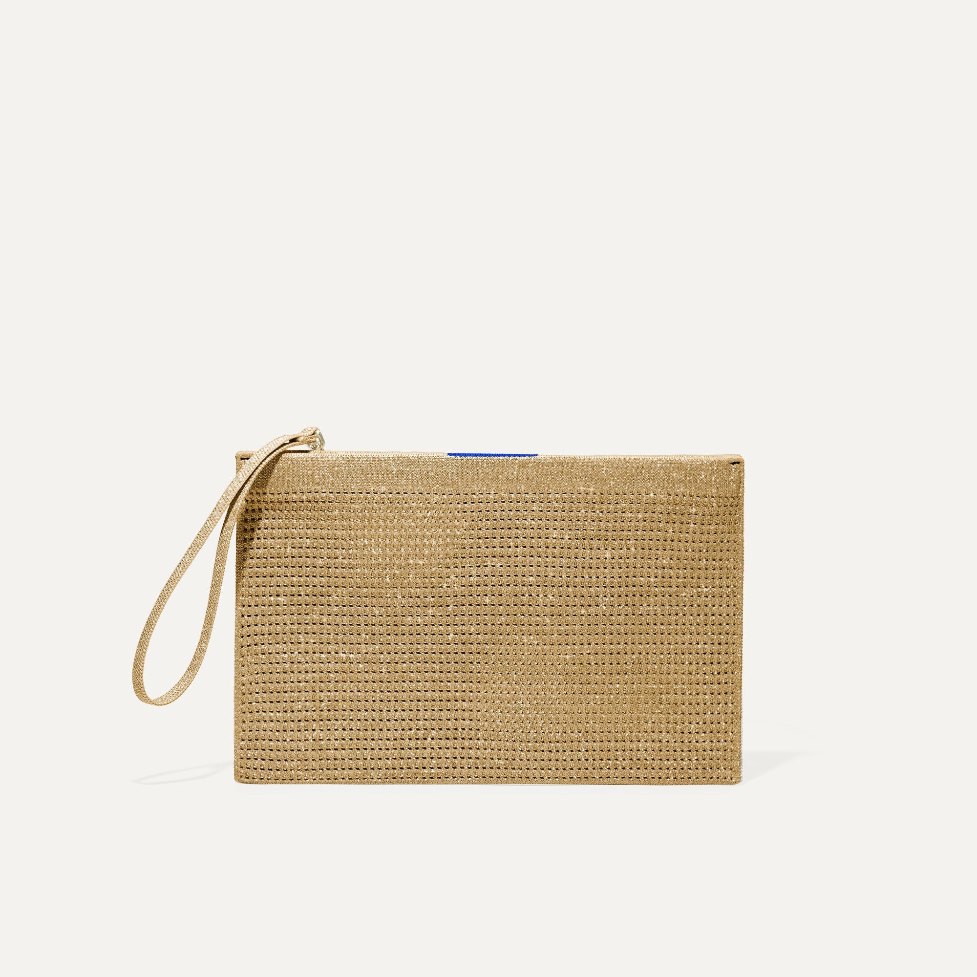 PLP |The Wristlet in Golden Perf shown from the front. 