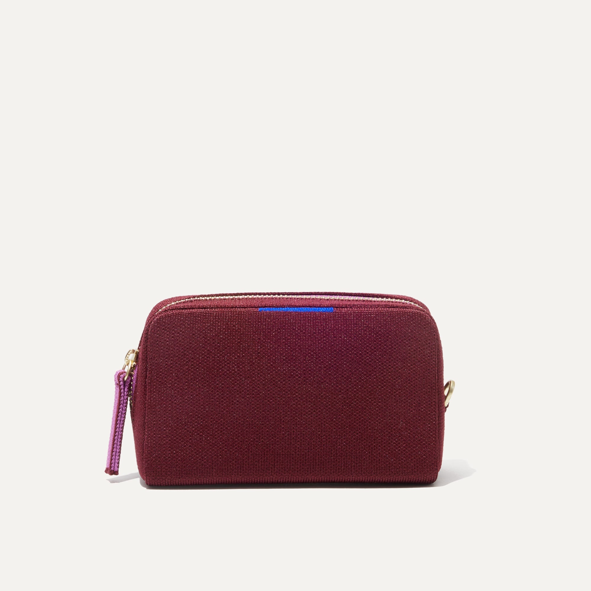 PLP |The Mini Universal Pouch in Collegiate Currant shown from the front.