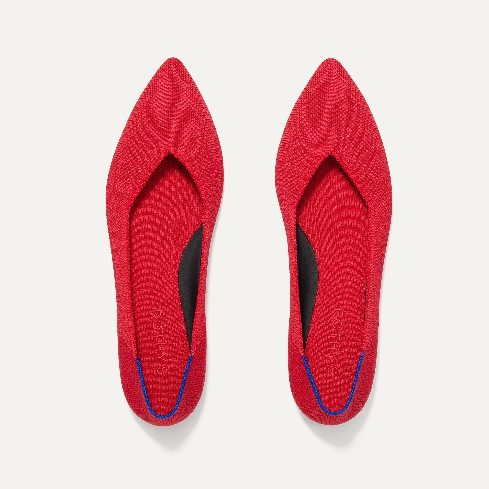 The Point II in Lollipop Red shown from the top.