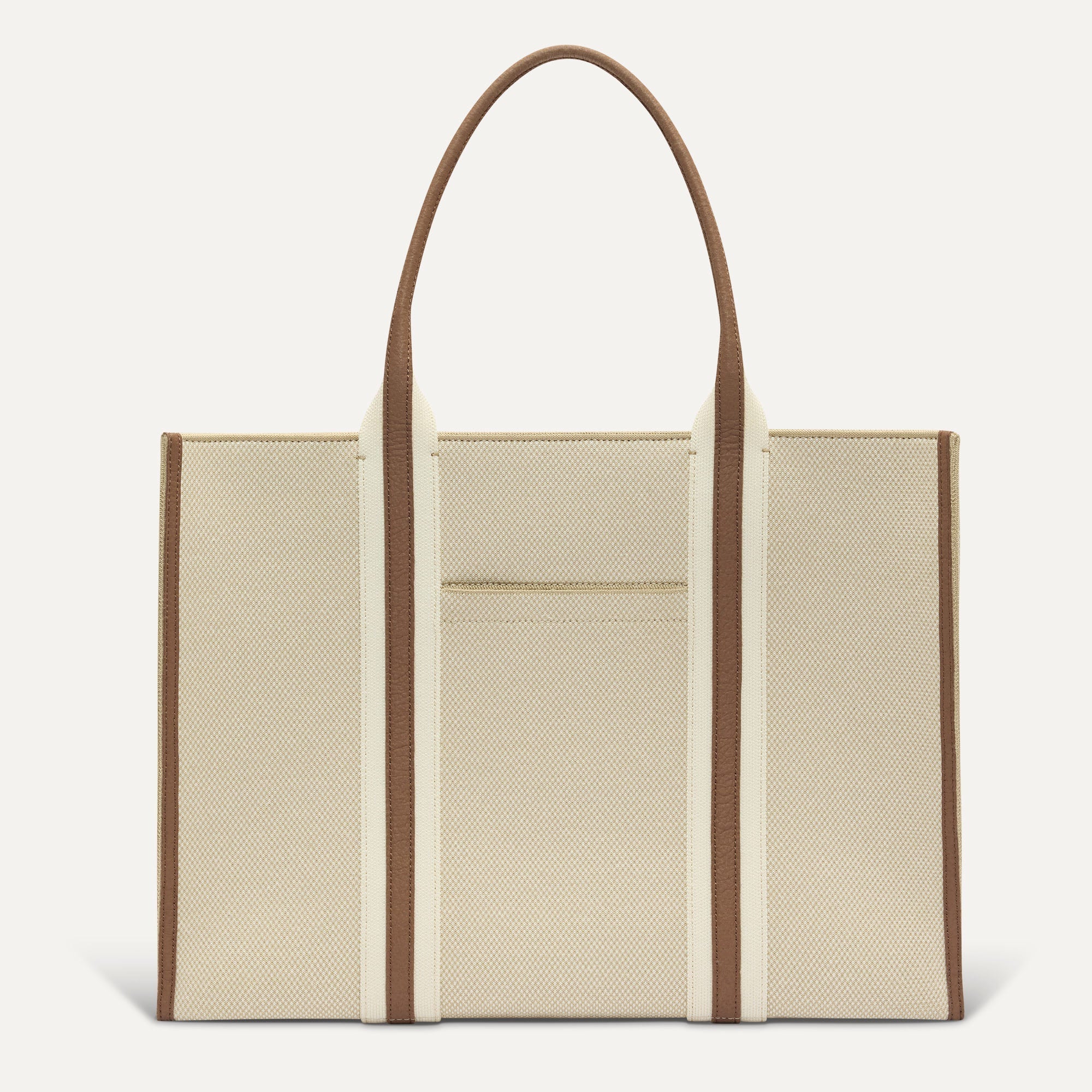 PLP |The Classic Tote in Buttercream, shown from the front.