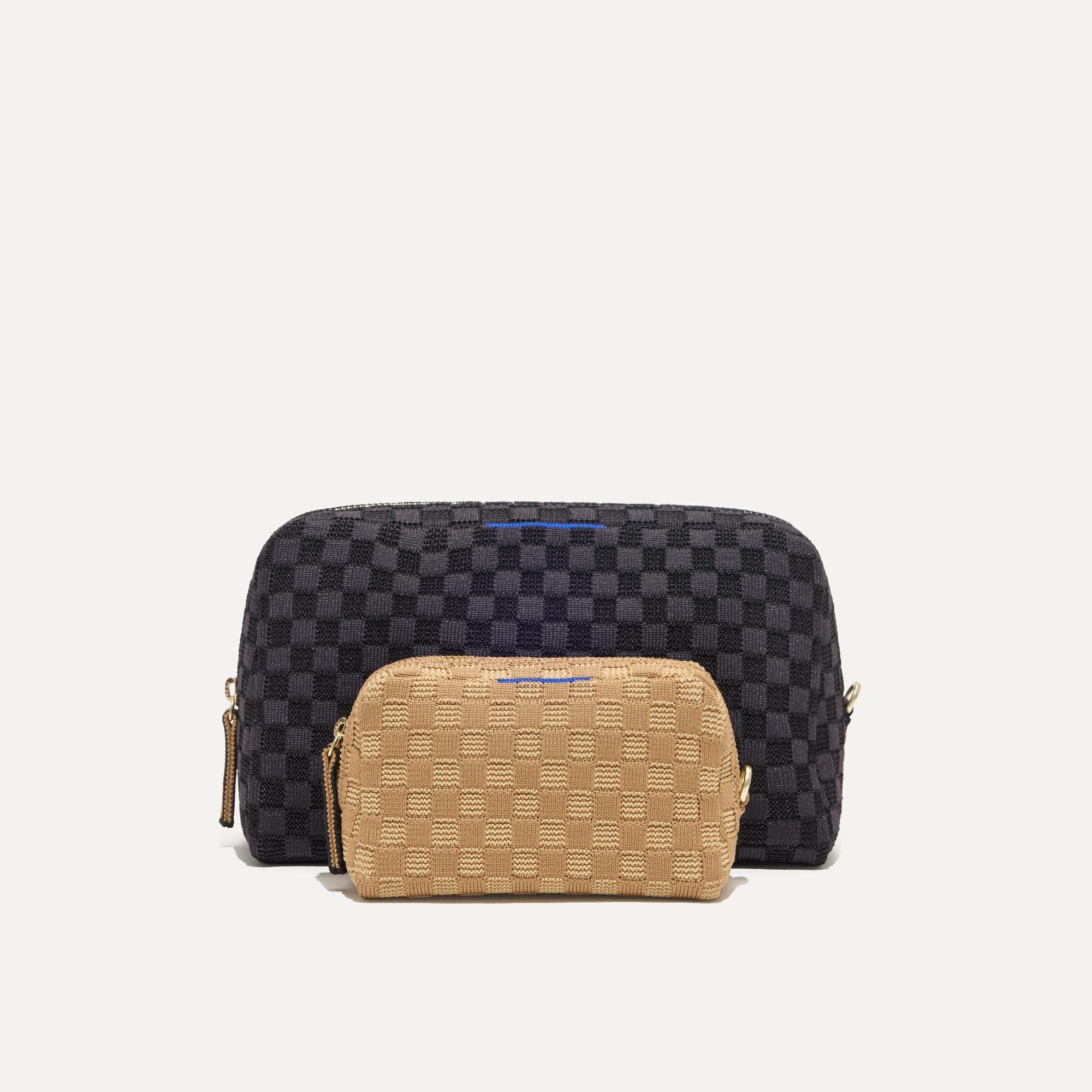 PLP |The Universal Pouch Set in Black Sand shown from the front.