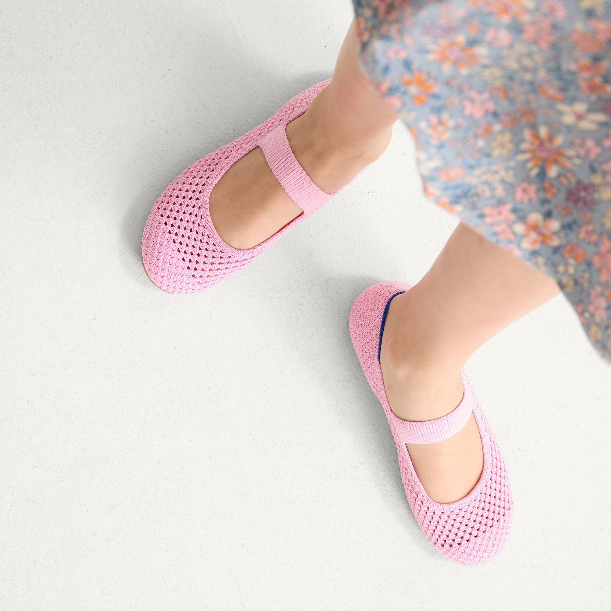hover | Model wearing The Kids Mary Jane in Tutu Open-Knit.