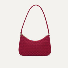 PLP |The Mini Shoulder Bag in Cranberry shown from the front.