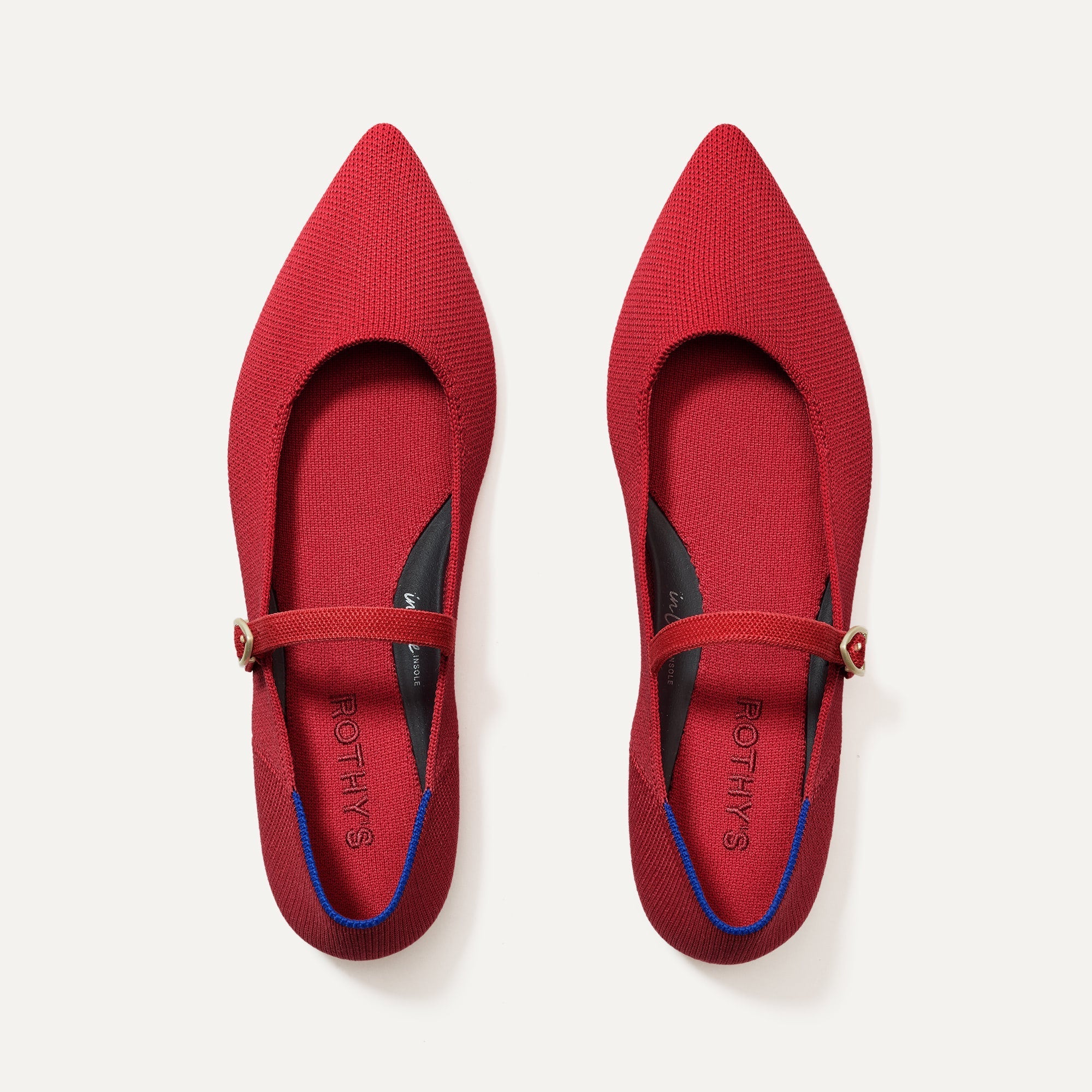 The Point Mary Jane II in Red Crisp shown from the top. 