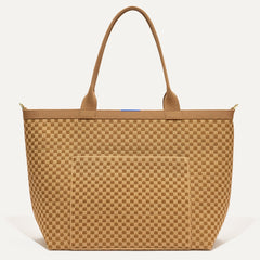 PLP |The Zip Travel Tote in Hazelnut shown from the front.