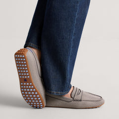 hover | Model wearing The Daily Driver in Iron Herringbone. 