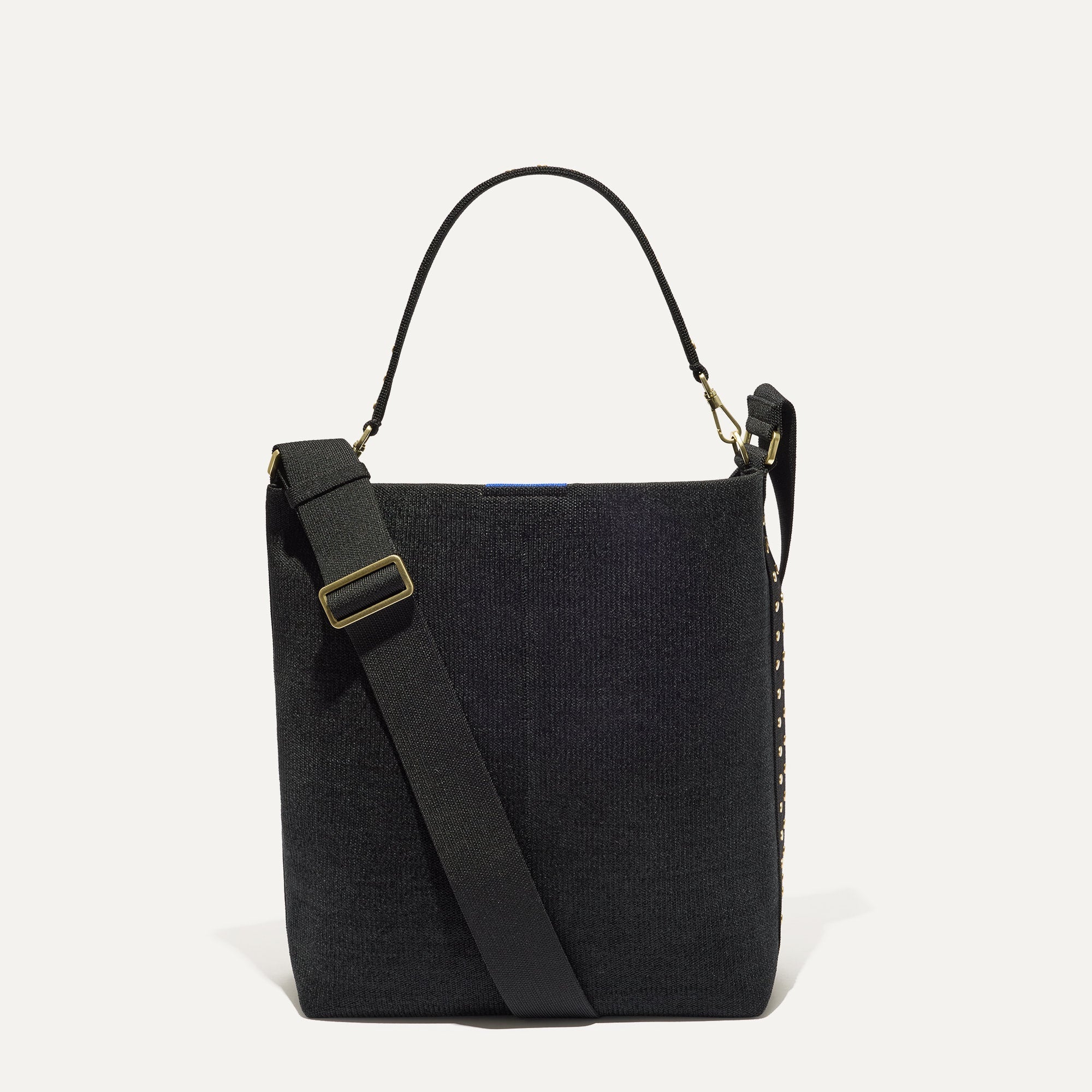 PLP |The Bucket Bag in ReVelvet™ Black shown from the front.