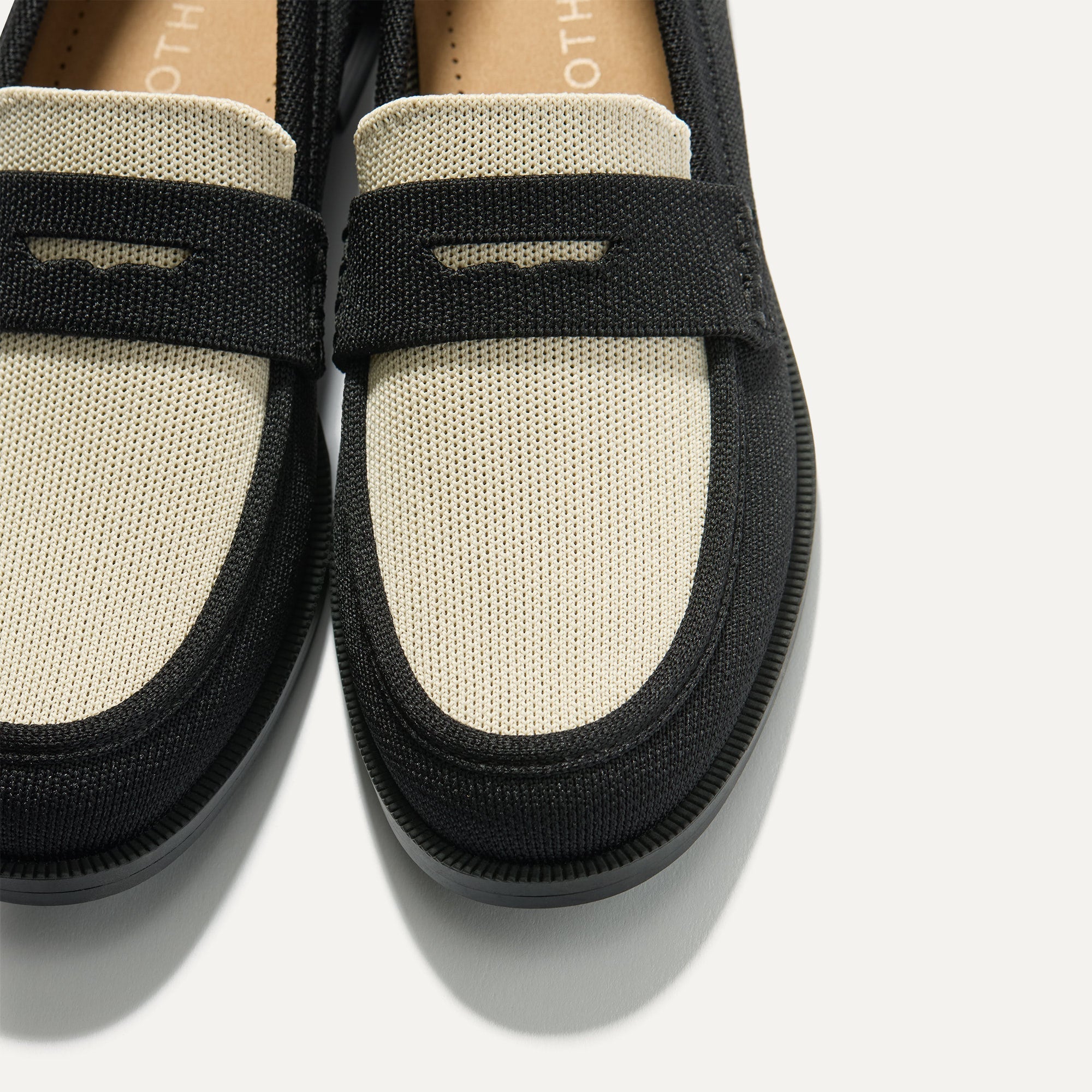 Close up of the toe and vamp of The Penny Loafer in Tuxe.