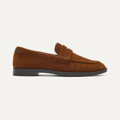 side | The Penny Loafer in ReVelvet Russet shown from the side. 