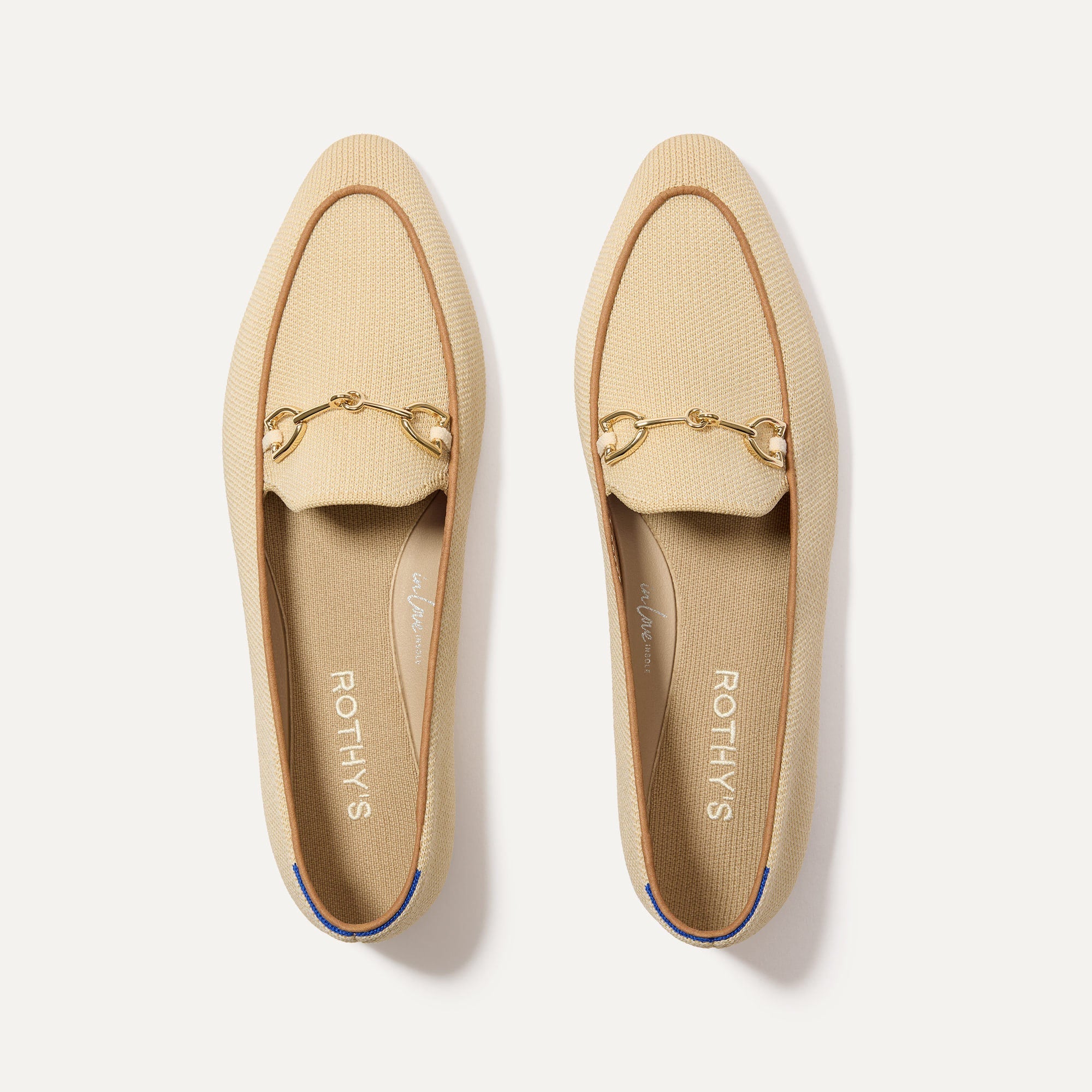 The Double Bit Loafer in Sand Dollar shown from the top. 