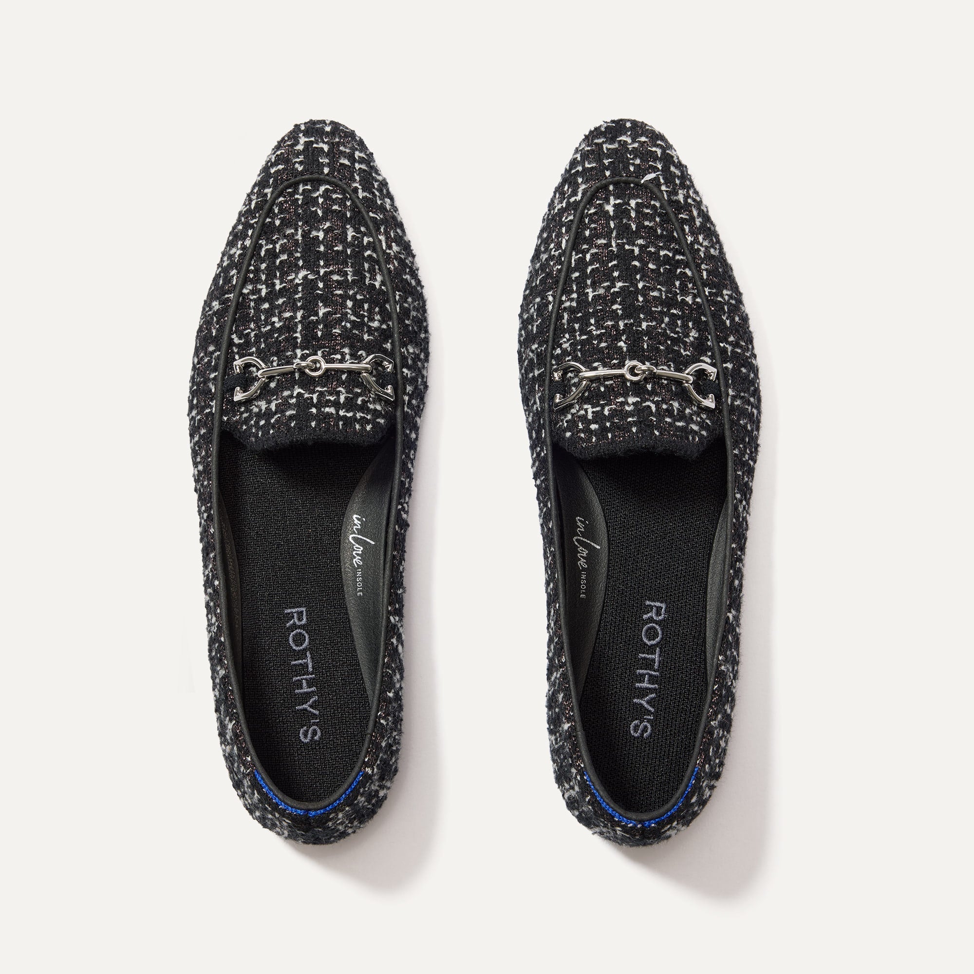 The Double Bit Loafer in Twilight Tweed shown from the top. 