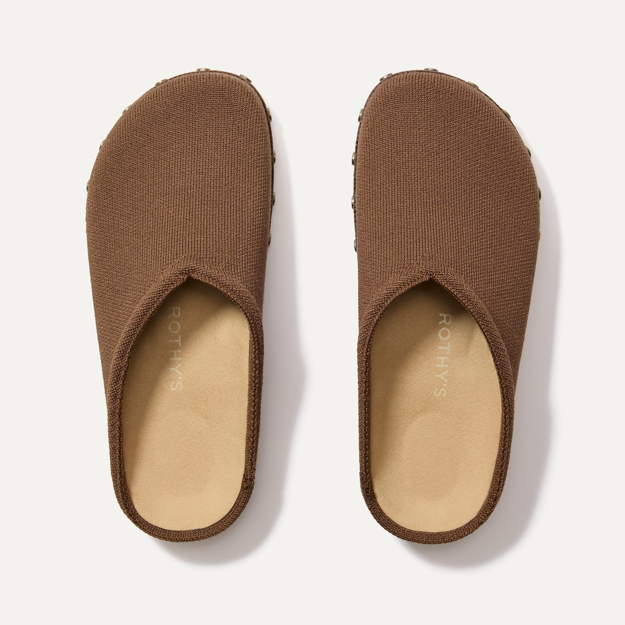 The Casual Clog in Studded Cinnamon shown from the top. 