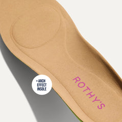 Close up of the Arch Effect Insole on The Daily Flat in Marigold. 