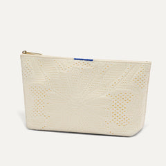 The Large Travel Pouch Set in Moonflower shown from the side.