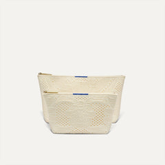 PLP |The Travel Pouch Set in Moonflower shown from the front.