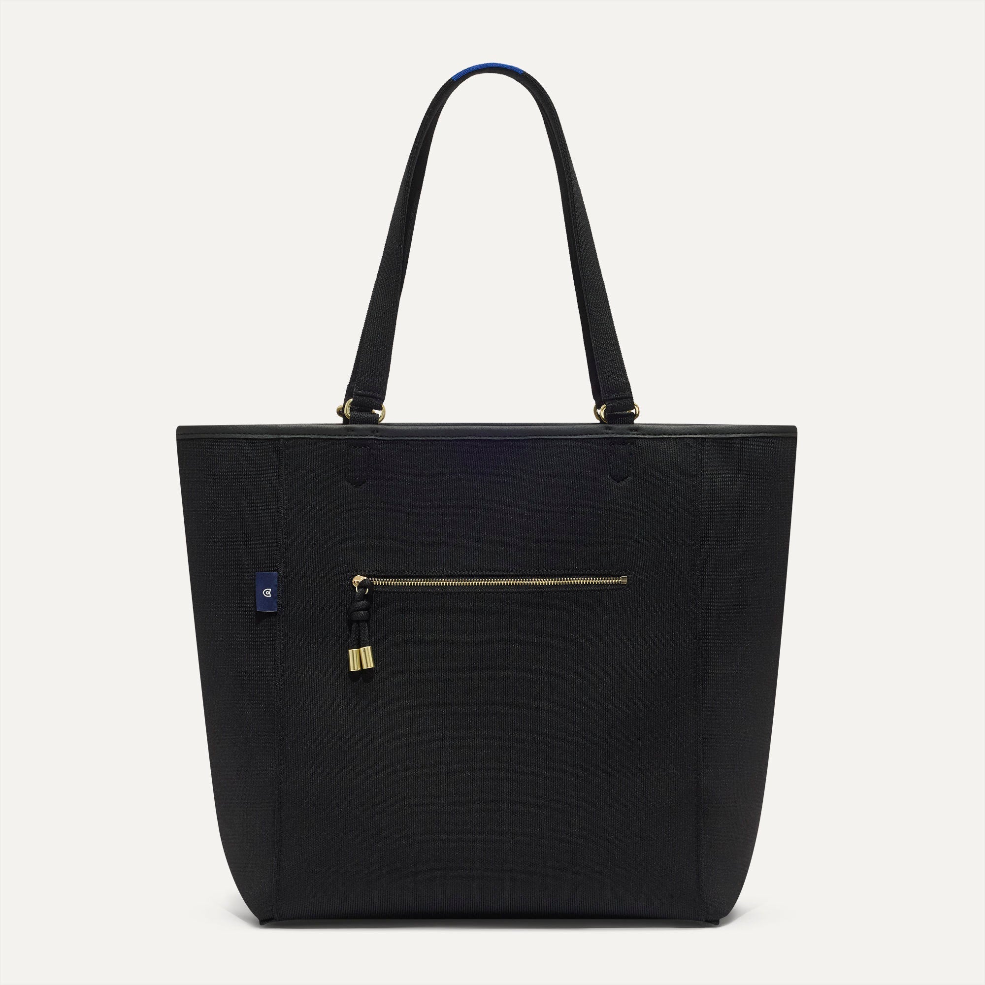 Overlay::Two looks in one! Just flip it inside out to wear the black side. | Alt::The Two-Way Tote in Sandbar shown from reversible side. 