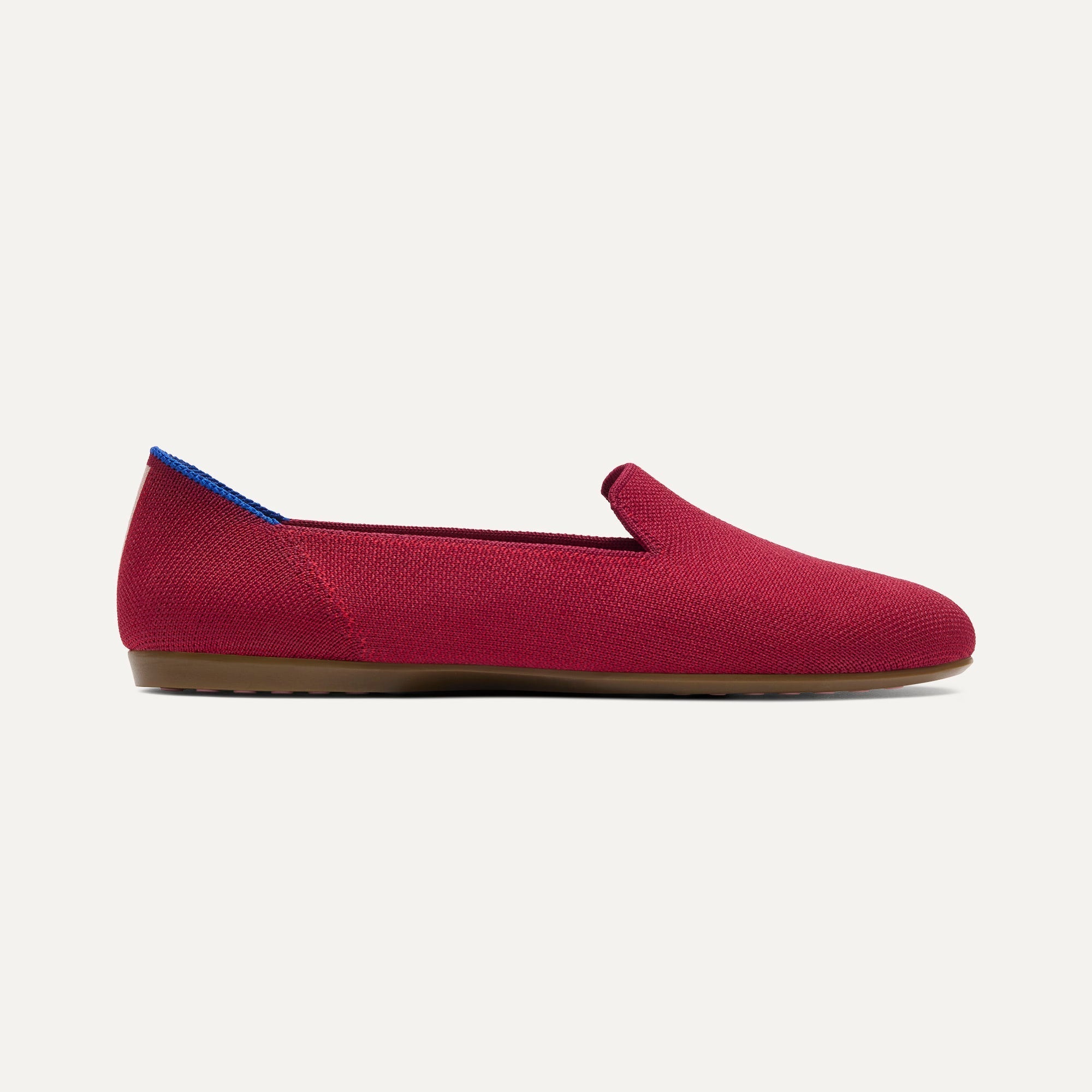 side | The Daily Loafer in Red Rose shown from the side. 