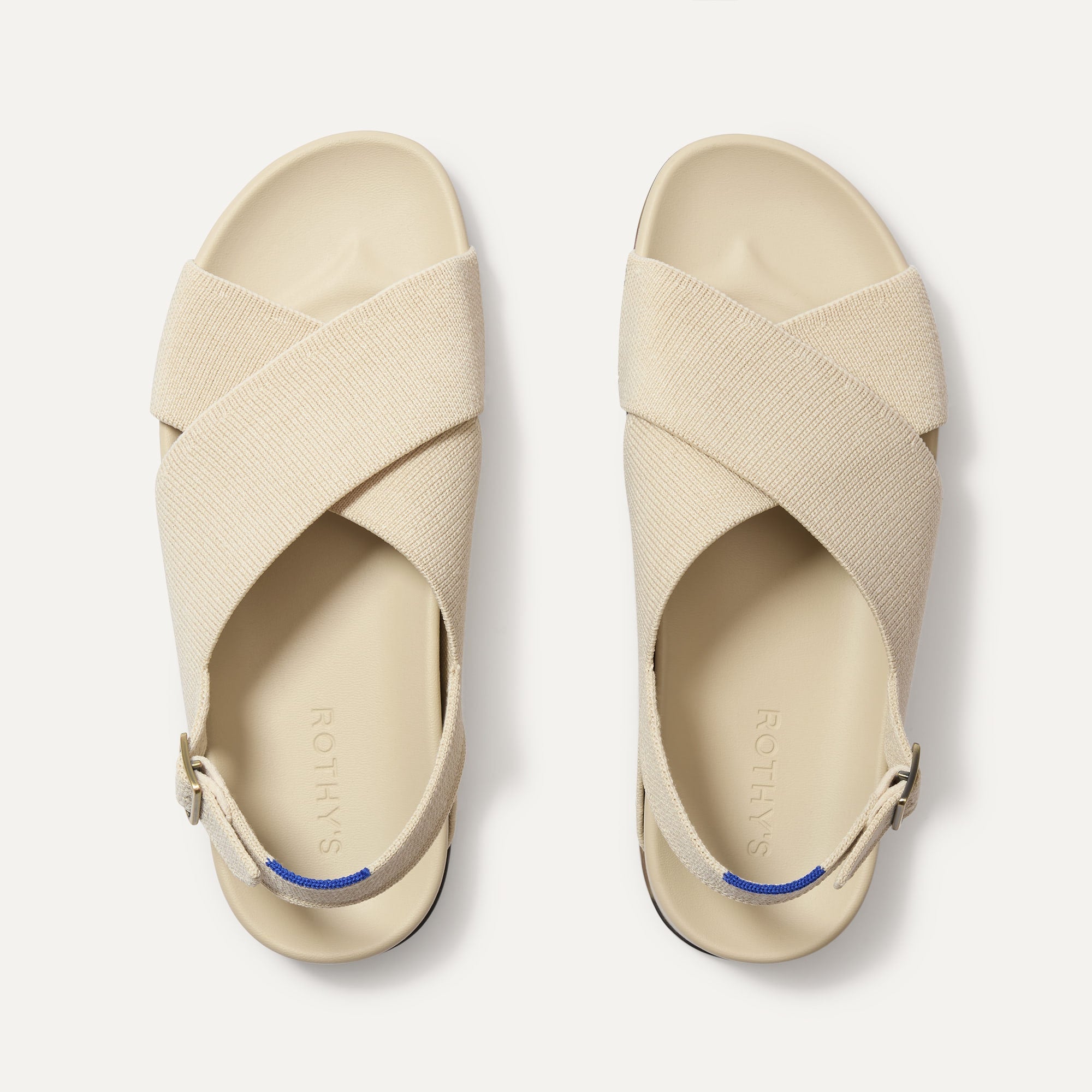 The Weekend Sandal in Coconut shown from the top.