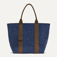 PDP |The Lightweight Tote in Dusk Open-Knit shown from the front. 