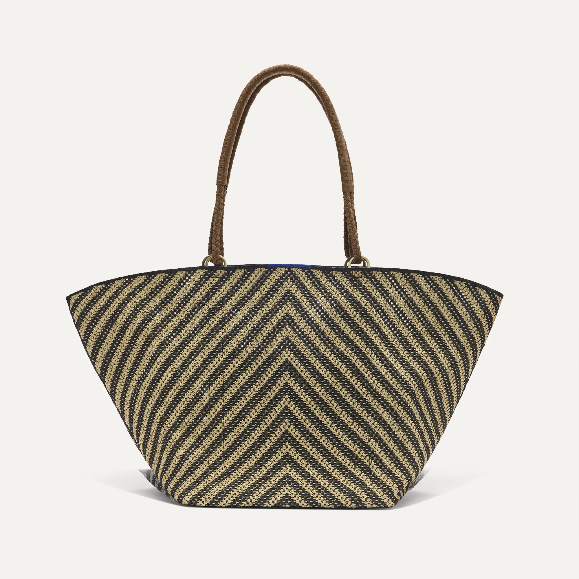 PDP |The Summer Tote in Toffee Chevron shown from the front.