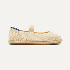 side | The Mini Mary Jane in Opal Raffia-Knit shown from the side.