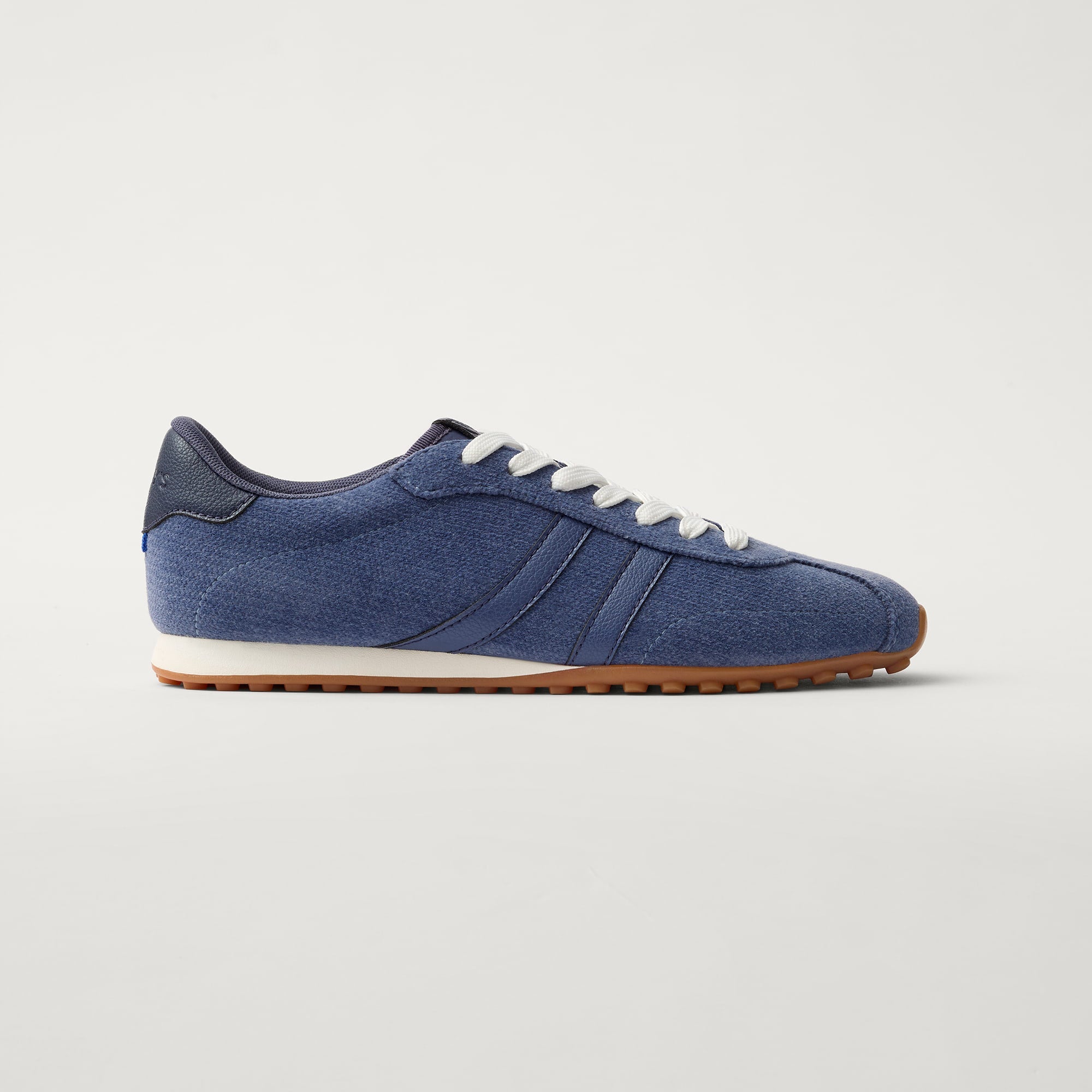 side | The Ivy Sneaker in ReVelvet Overcast shown from the side.