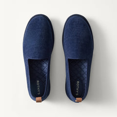 The Men's Cruiser Loafer in ReVelvet™ Deen Navy shown from the top. 
