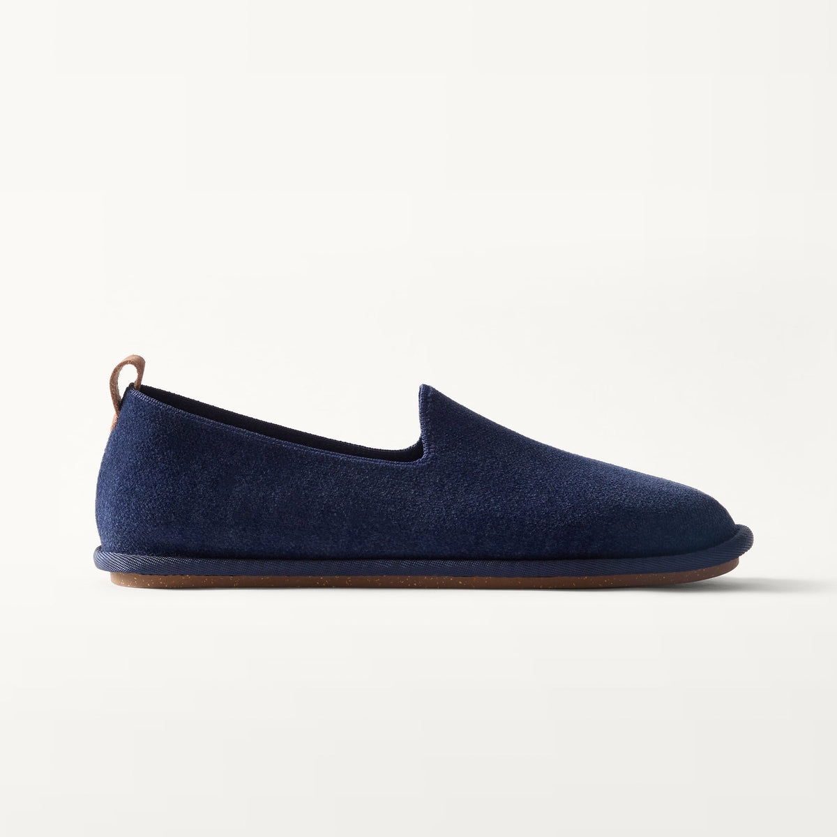 PDP | The Men's Cruiser Loafer in ReVelvet™ Deep Navy shown from the side. 