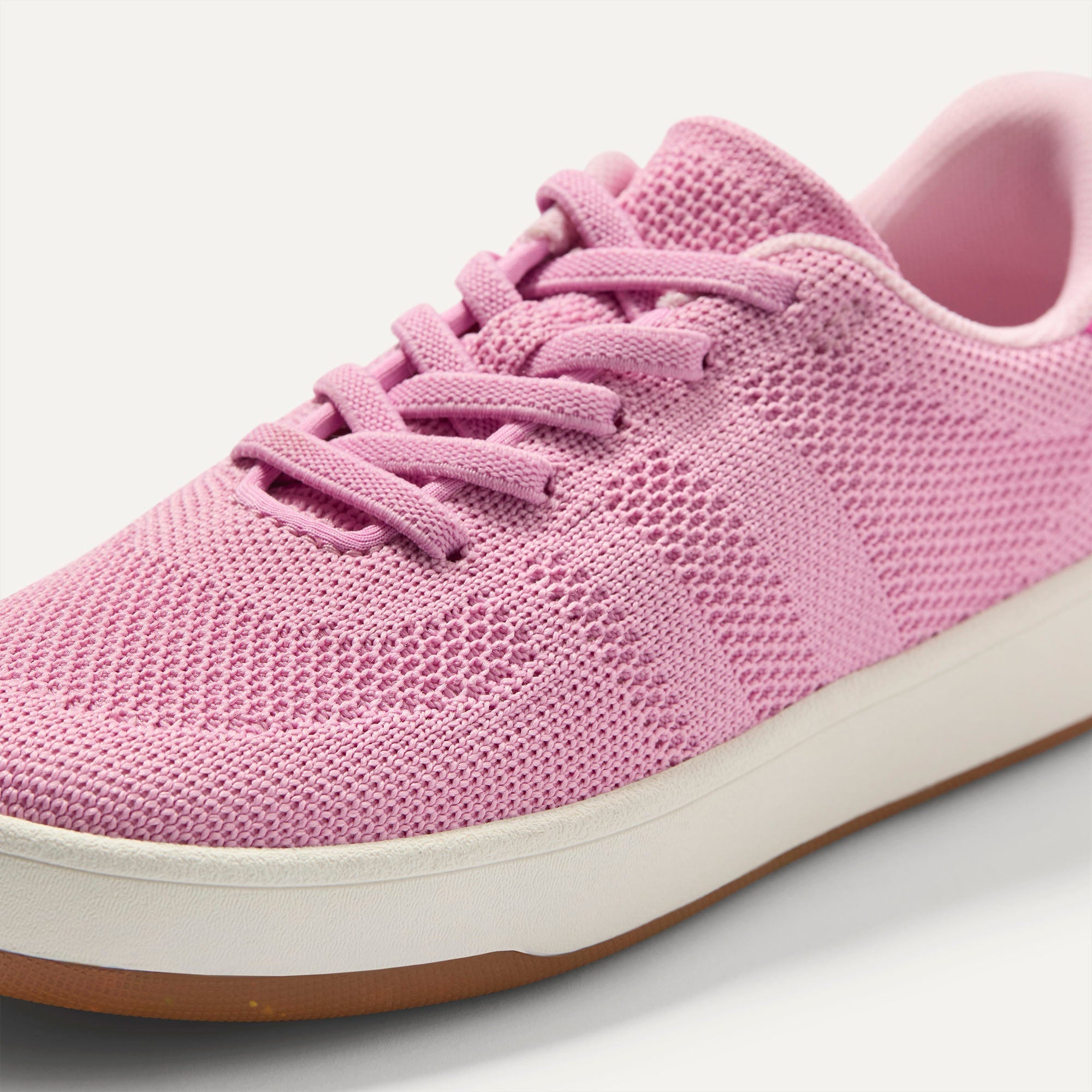 Overlay::Stretchy, No-Tie Laces | Alt:: Close up of the vamp and laces of The Kids Stretch Sneaker in Bubble  Pop.