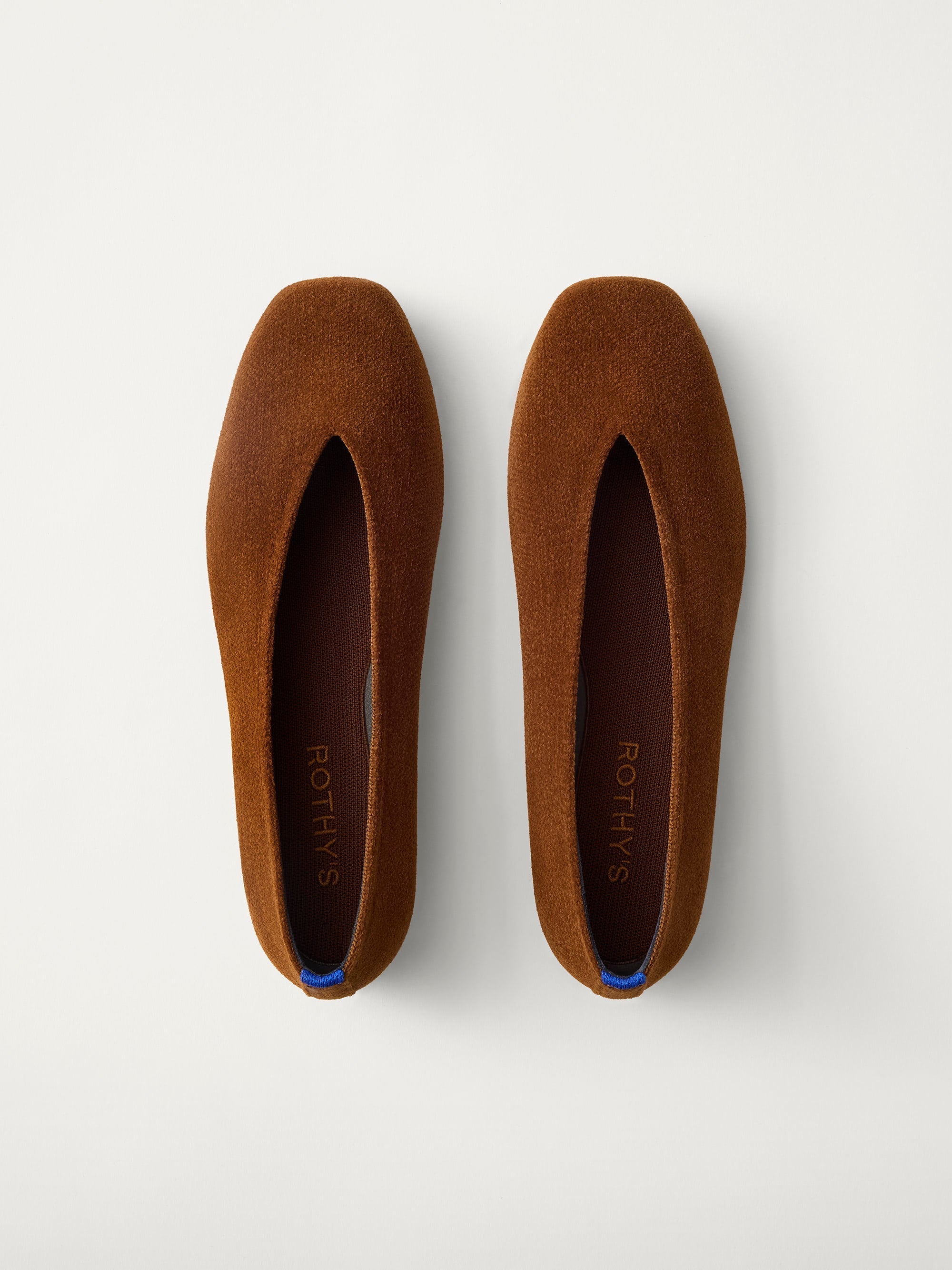 PLP |The Max Square Ballerina in ReVelvet Russet shown from the top.