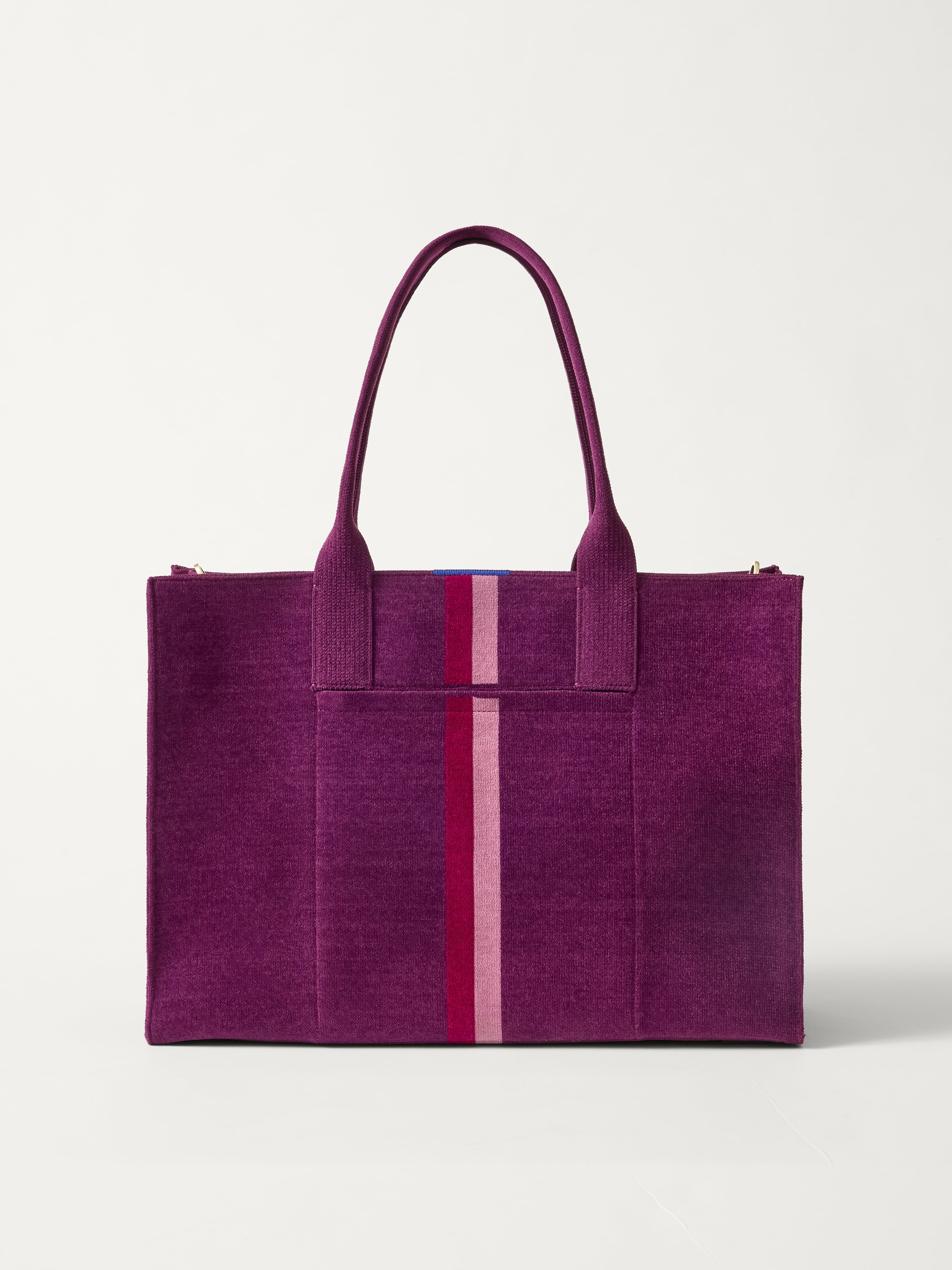 PLP |The Classic Tote in ReVelvet Orchid, shown from the front. 