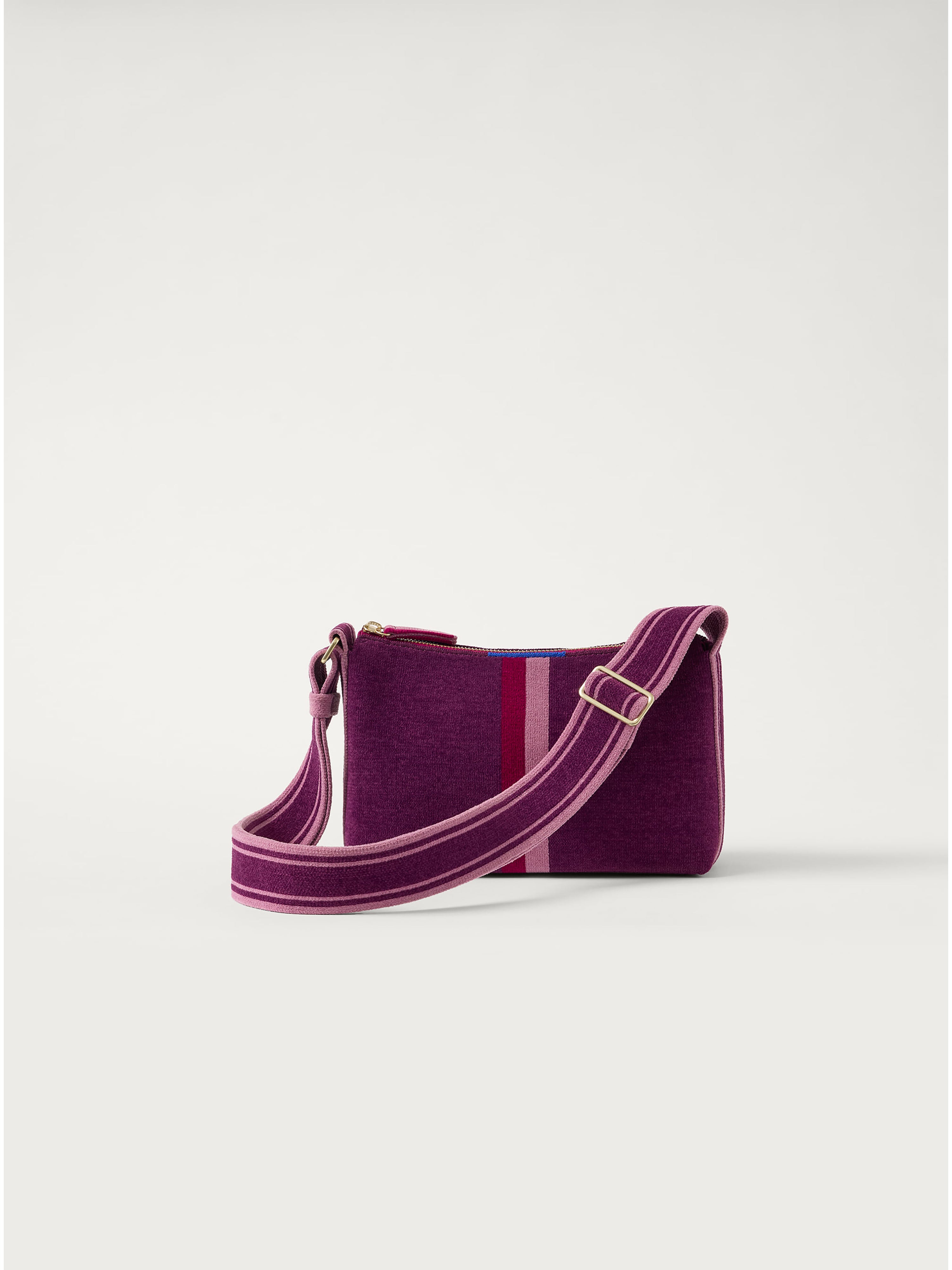 PLP | The Casual Crossbody in ReVelvet Orchid, shown from the front.